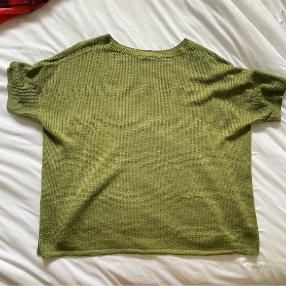 Eileen Fisher Organic Linen and Cotton Short-Sleeve Crewneck Pullover - Picture 4 of 8